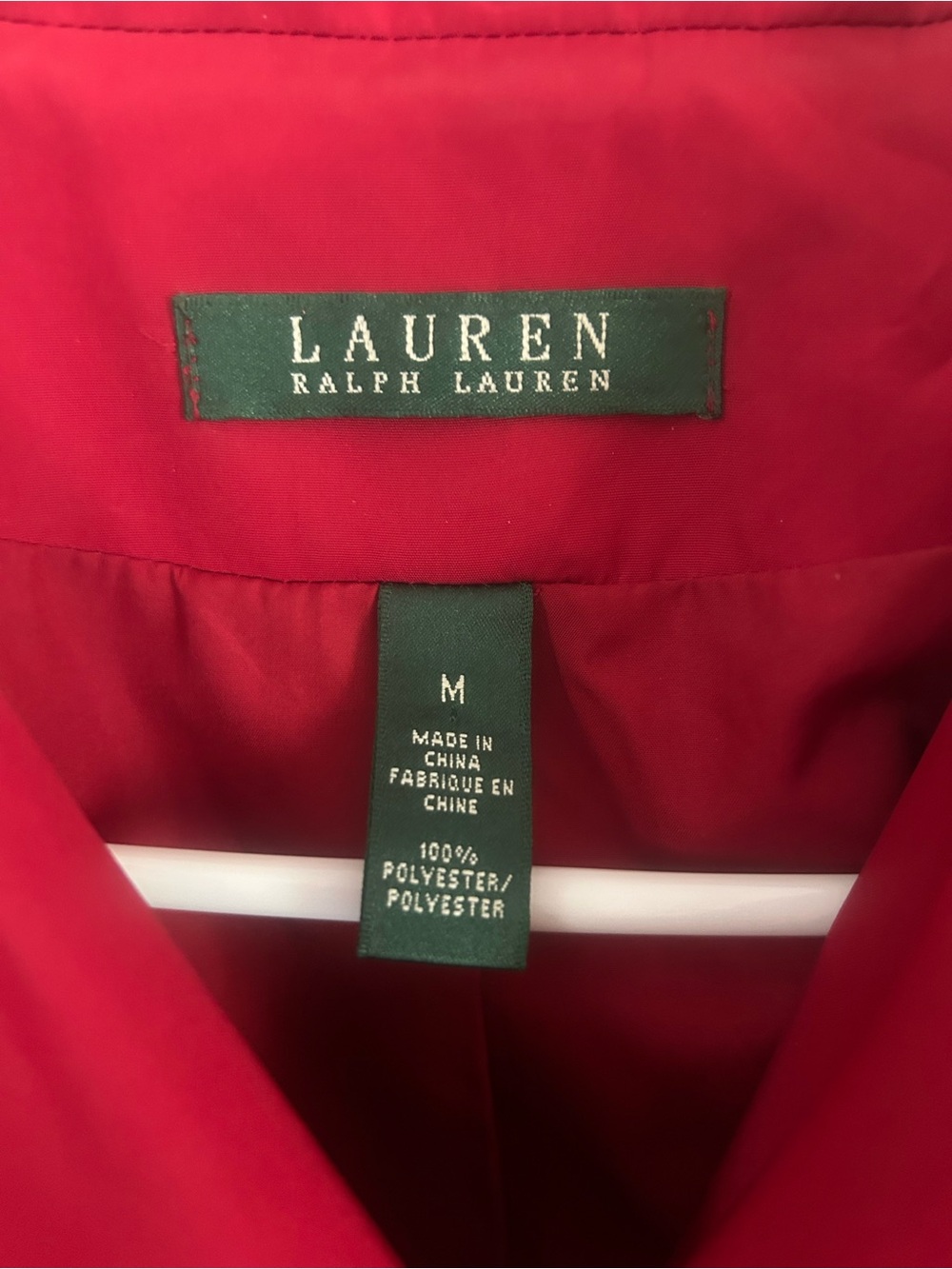 Lauren Ralph Lauren Red Trench Coat Medium - Picture 4 of 7